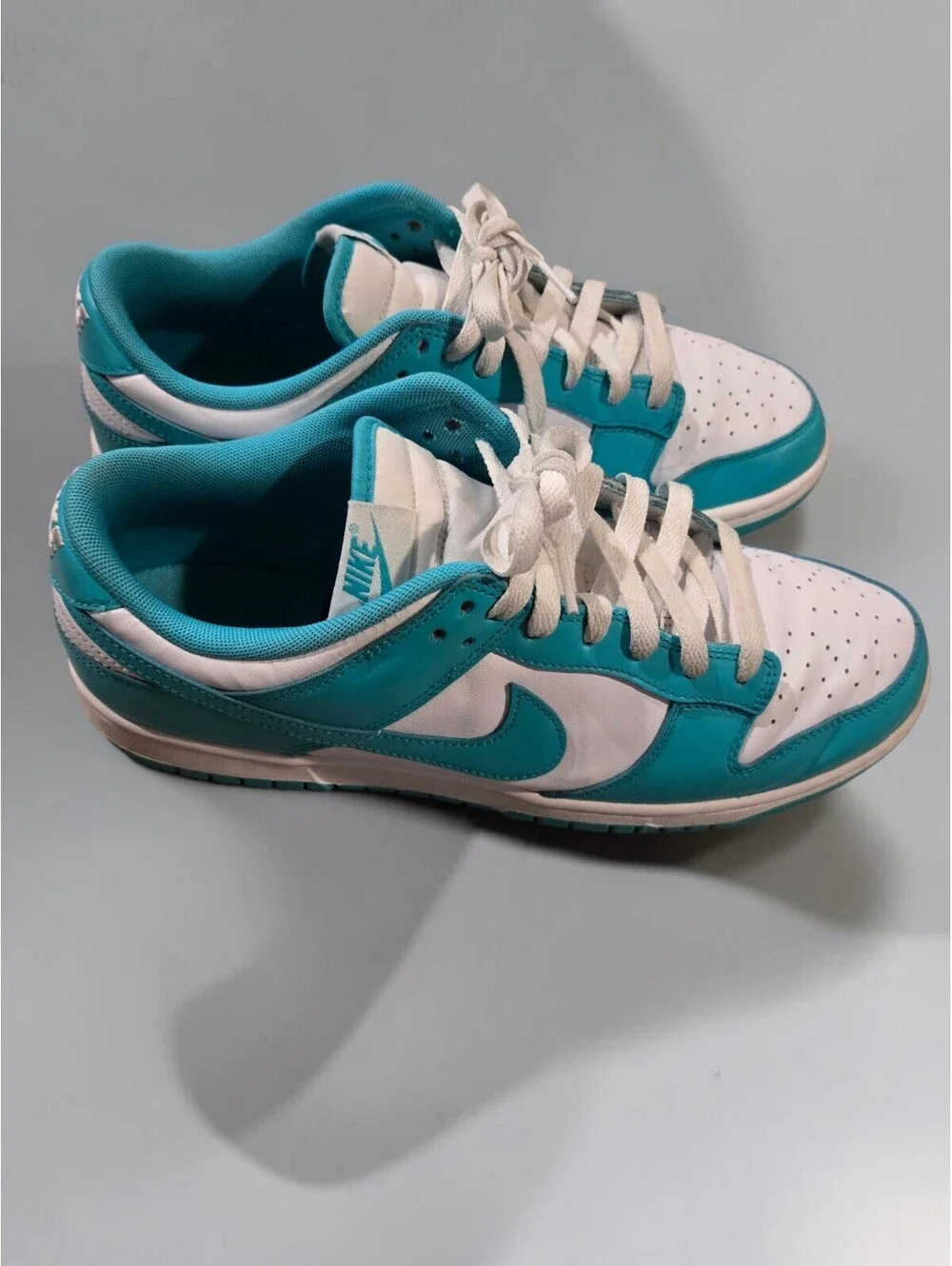 Nike Dunk Low Clear Jade DV0833-101 Men's 10.5 White Teal Preowned